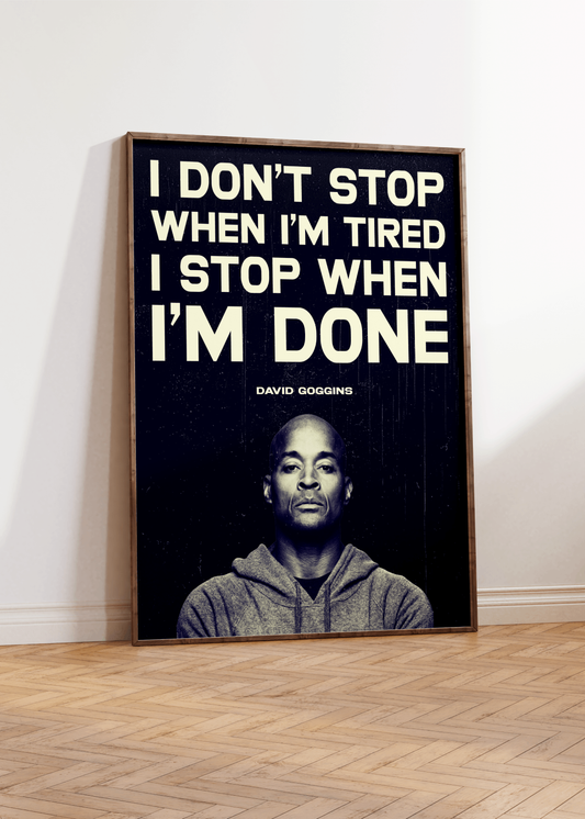 David Goggins Quote Poster