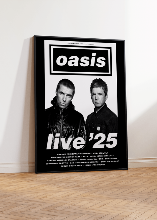 Oasis 2025 Tour Poster