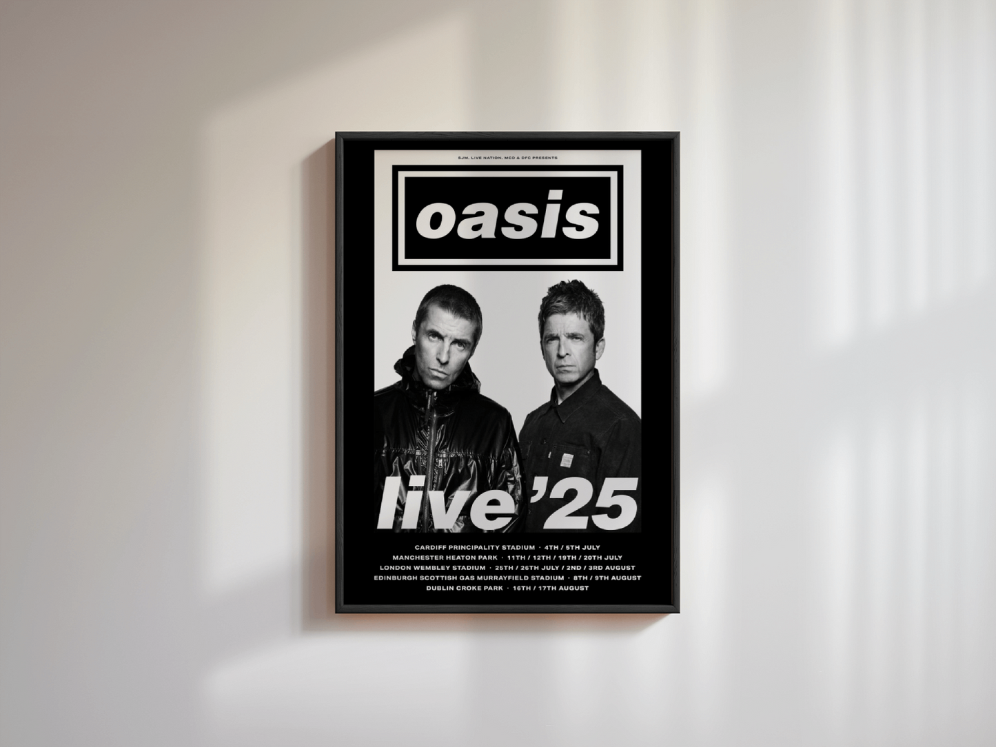 Oasis 2025 Tour Poster