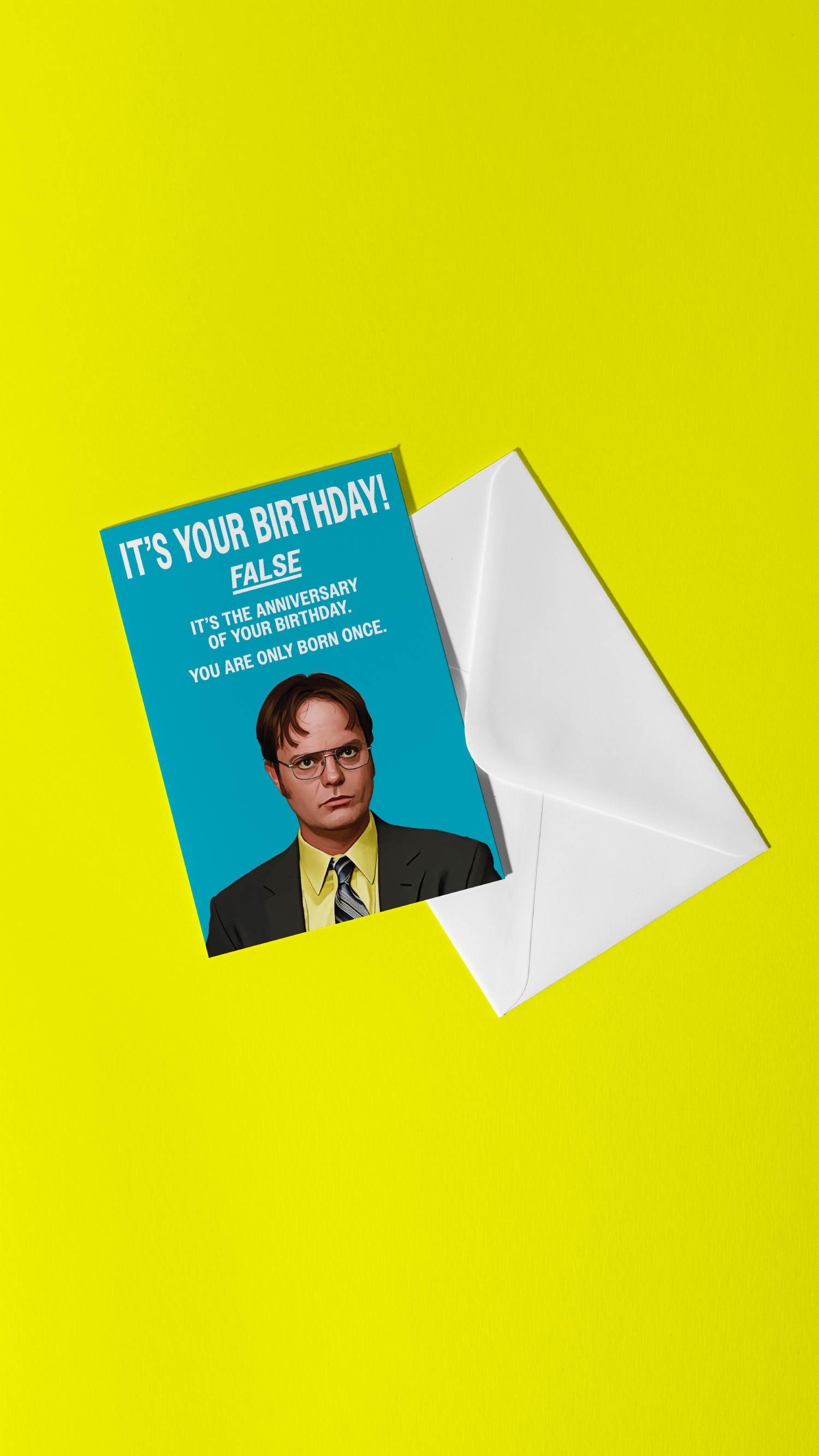 dwight the office birthday card