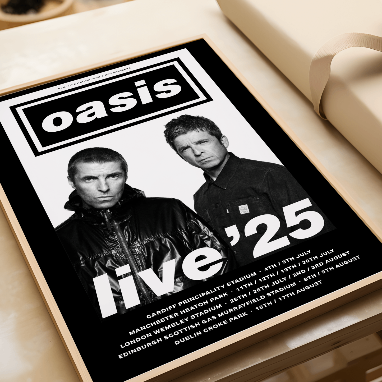 Oasis 2025 Tour Poster